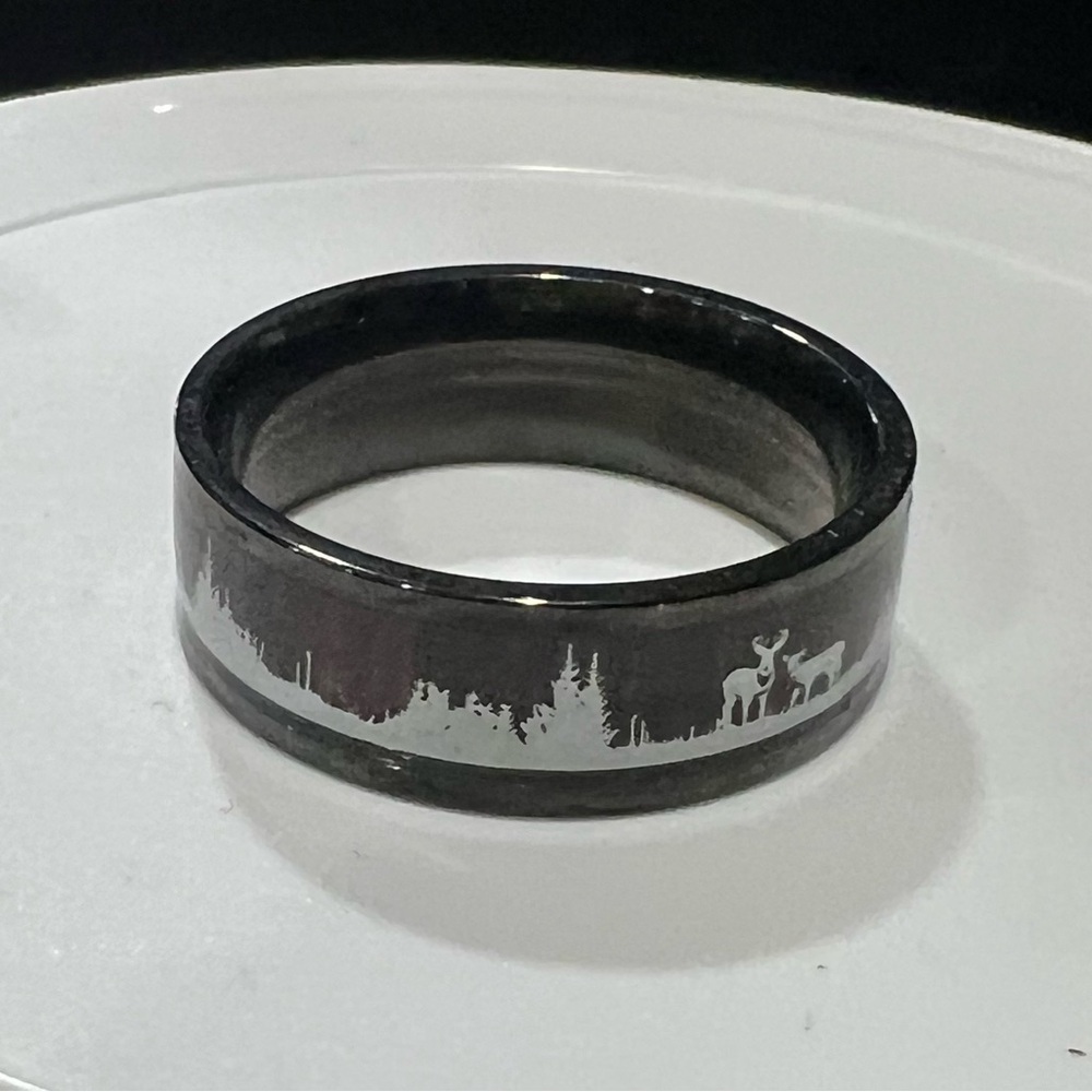 Black and White Men's Ring